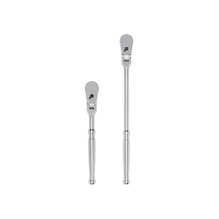 Tekton 3/8 Inch Drive Flex Head Ratchet Set, 2-Piece (8, 12 in.) SRH91201